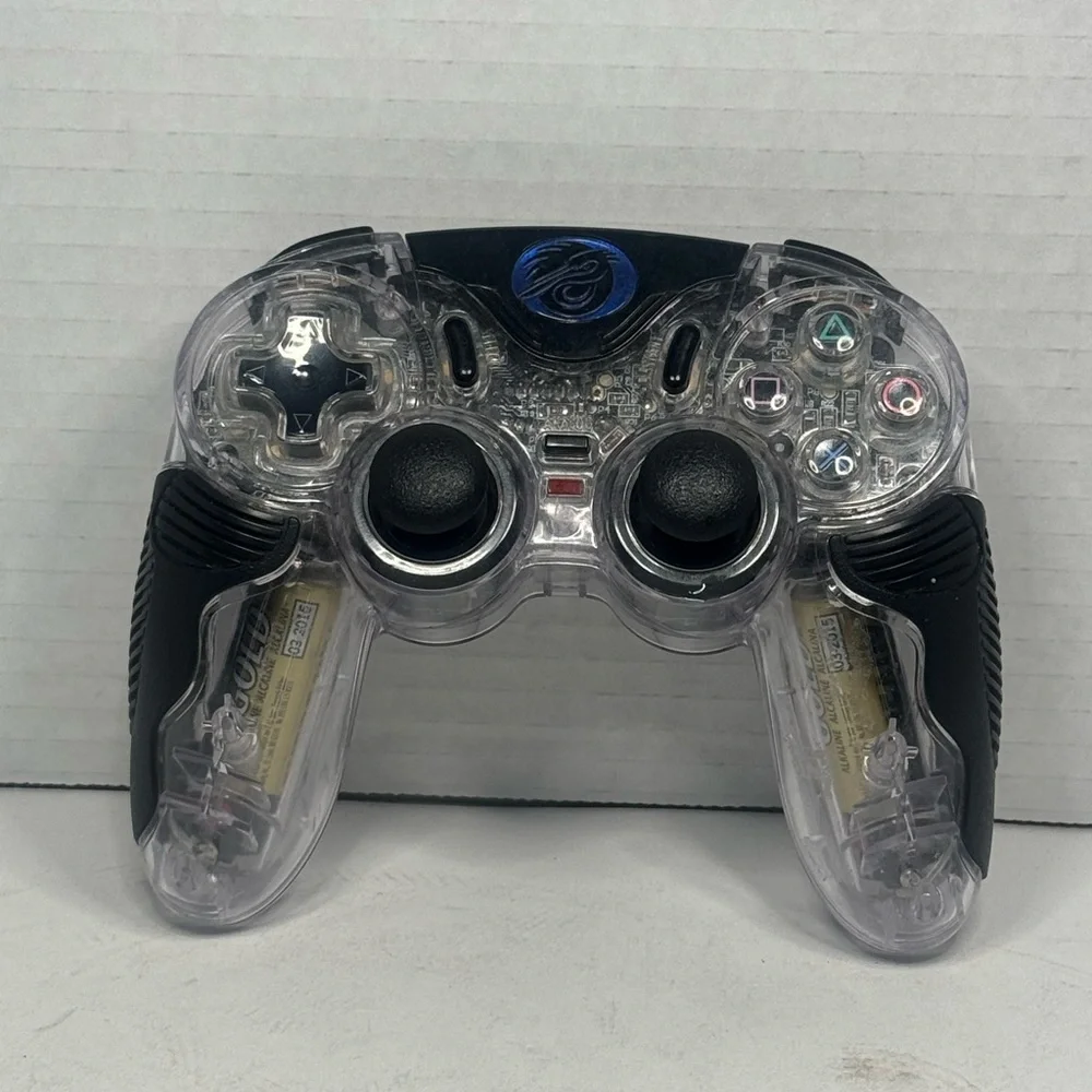 Two Wireless Sony PS2 PlayStation Controller Pelican Chameleon